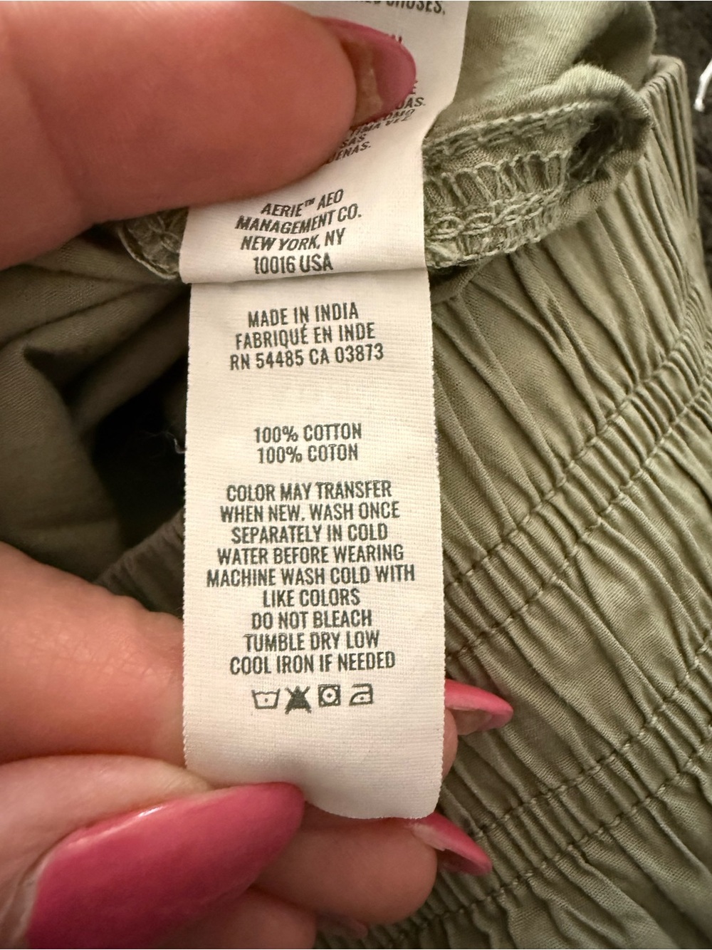 Aerie Olive Green Cargo Jogger Pants Size Small 100% Cotton Utility Boho - Picture 6 of 7